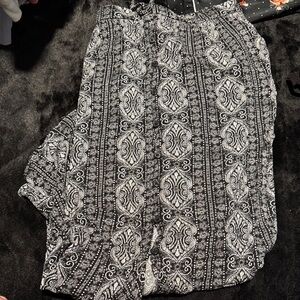 Black and White Paisley Women's Skirt